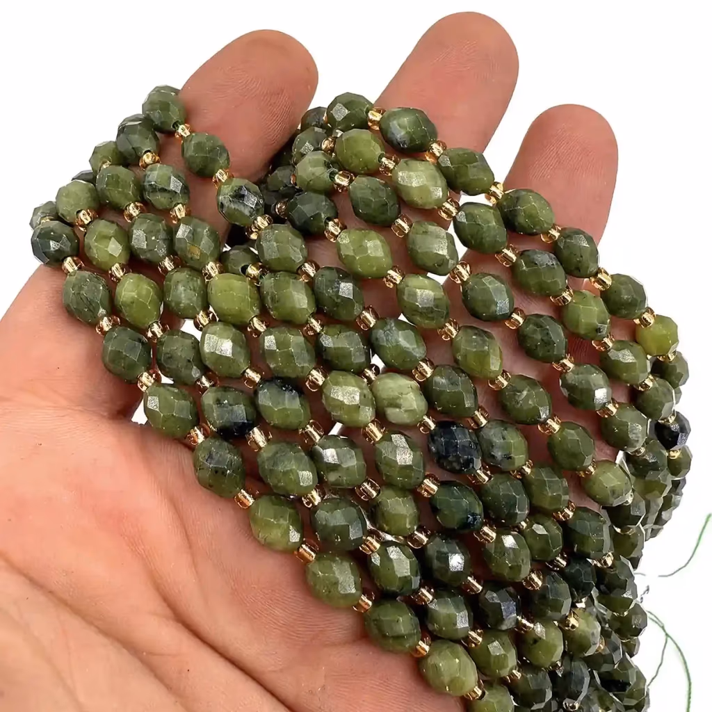Kanada Yeşim Dizi Faset 6x8mm İncele ve Satın Al Kanada Yeşim Dizi Faset 6x8mm - Orijinal Doğal Taş ve Şifa Kristali Görsel 1