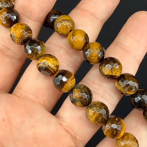 Kaplangözü Dizi Faset 10mm - Orijinal Şifalı Kristal - Görsel 1