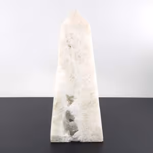 Karbeyaz Akik ve Kristal Kuvars Obelisk - Orijinal Şifalı Kristal - Görsel 2