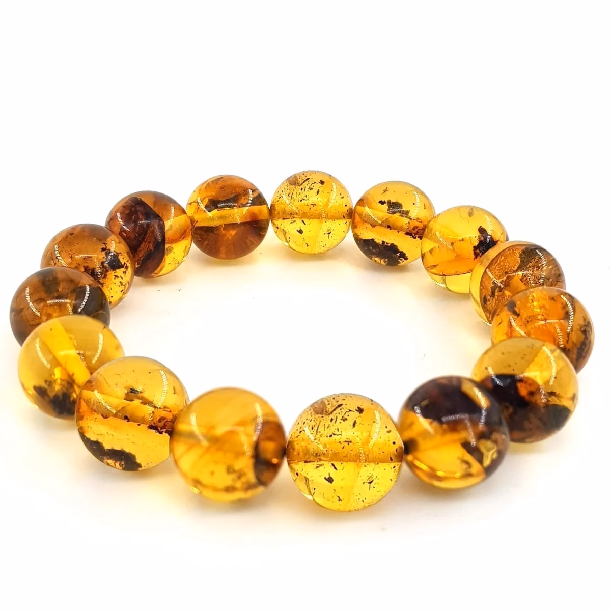 Kehribar Bileklik 14mm