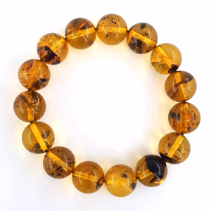 Kehribar Bileklik 14mm - Orijinal Şifalı Kristal - Görsel 2