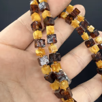 Kehribar Kolye Küp Yetişkin Orijinal Kristal Detay Görseli 3