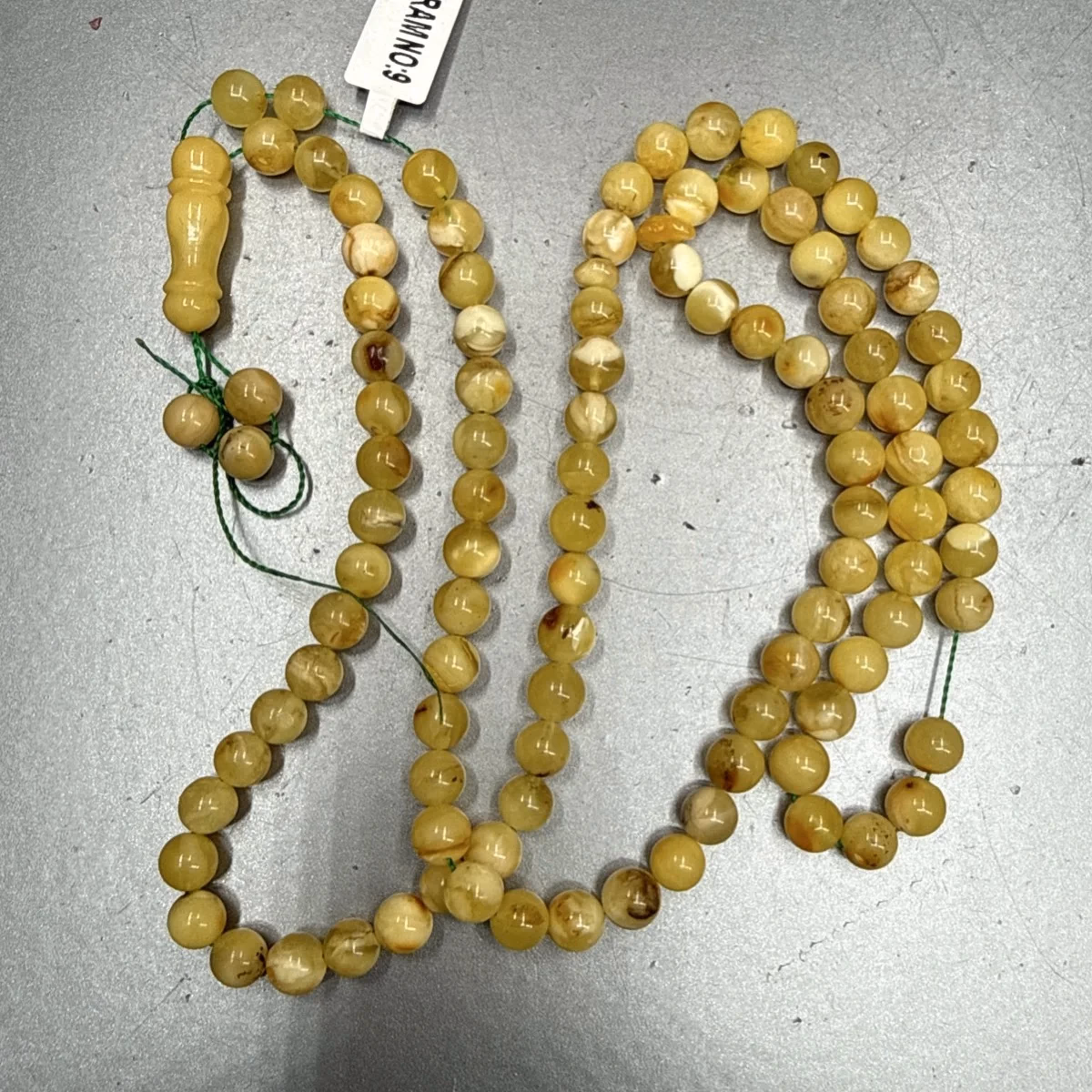 Kehribar Tesbih 99 lu 6 mm