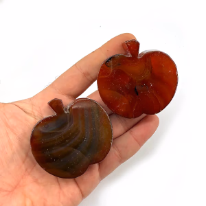 Kırmızı Akik Apple Obje - Orijinal Şifalı Kristal - Görsel 2