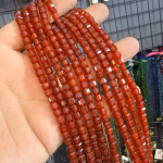 Kırmızı Akik Küp Dizi 4 mm Orijinal Kristal Detay Görseli 3