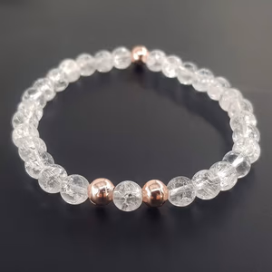 Kristal Kuvars Bileklik 6mm - Orijinal Şifalı Kristal - Görsel 1