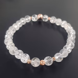 Kristal Kuvars Bileklik 6mm - Orijinal Şifalı Kristal - Görsel 1