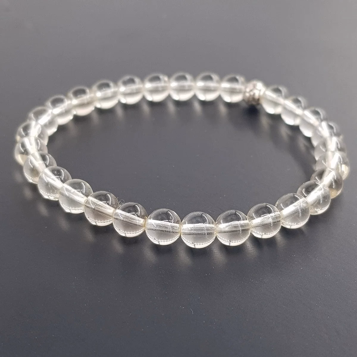 Kristal Kuvars Bileklik 6mm