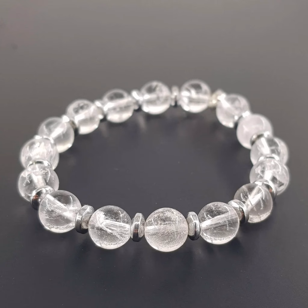 Kristal Kuvars Bileklik 8mm İncele ve Satın Al Kristal Kuvars Bileklik 8mm - Orijinal Doğal Taş ve Şifa Kristali Görsel 1