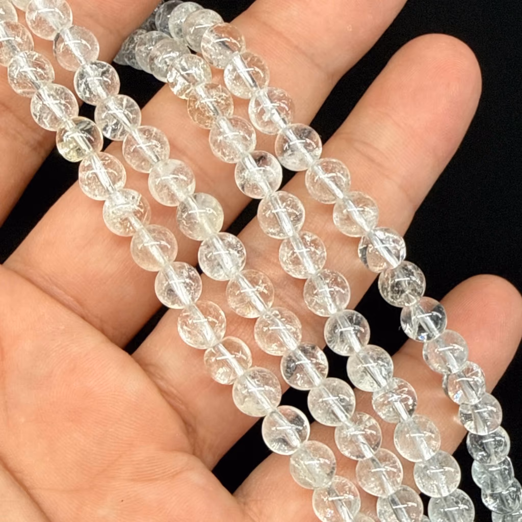 Kristal Kuvars Dizi 6mm İncele ve Satın Al Kristal Kuvars Dizi 6mm - Orijinal Doğal Taş ve Şifa Kristali Görsel 1