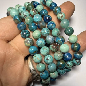 Krizokol Bileklik 8 mm - Orijinal Şifalı Kristal - Görsel 1