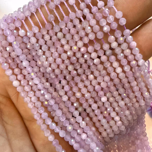 Kunzit Dizi 3 mm - Orijinal Şifalı Kristal - Görsel 1
