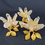 Kuvars Diş Obje Gold Pirinç Orijinal Kristal Detay Görseli 4