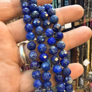 Lapis Lazuli Faset Dizi 6 mm - Orijinal Şifalı Kristal - Görsel 1