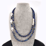 Lapis Lazuli / İnci Kolye Orijinal Kristal Detay Görseli 1