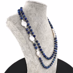Lapis Lazuli / İnci Kolye Orijinal Kristal Detay Görseli 2