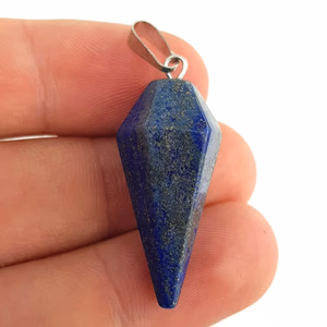 Lapis Lazuli Kolye Ucu Sarkaç - Orijinal Şifalı Kristal - Görsel 2