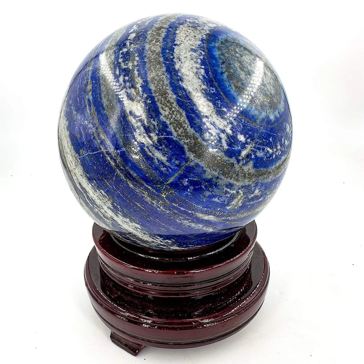 Lapis Lazuli Küre İncele ve Satın Al Lapis Lazuli Küre - Orijinal Doğal Taş ve Şifa Kristali Görsel 1