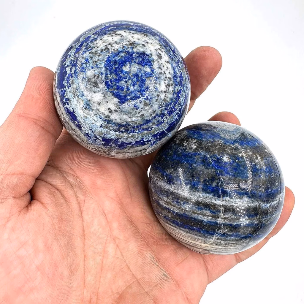 Lapis Lazuli Küre İncele ve Satın Al Lapis Lazuli Küre - Orijinal Doğal Taş ve Şifa Kristali Görsel 1