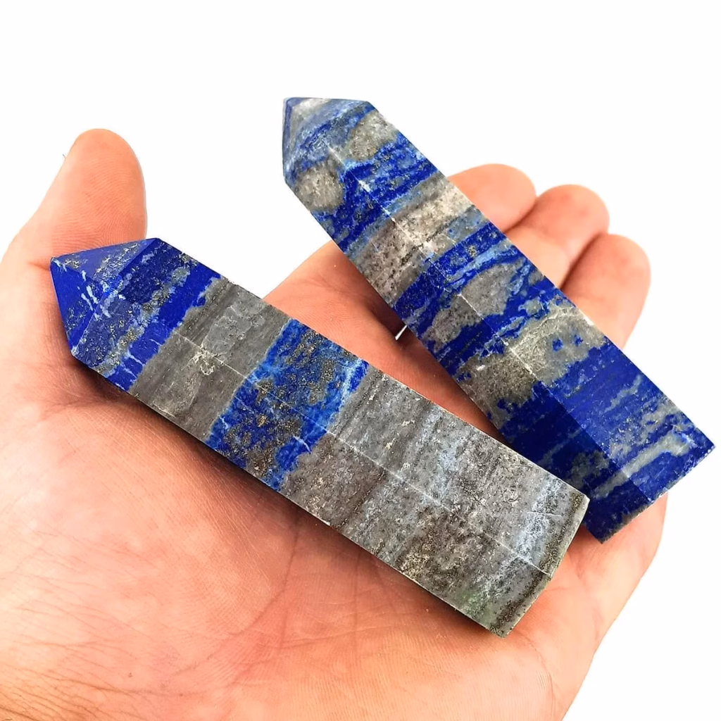 Lapis Lazuli Obelisk - Orijinal Doğal Taş ve Şifa Kristali Görsel 1