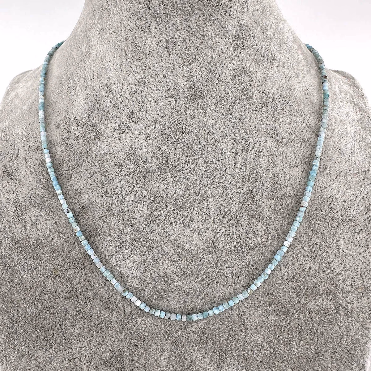 Larimar Kolye 2mm Gümüş
