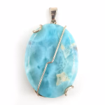 Larimar Kolye Ucu (Gümüş) Orijinal Kristal Detay Görseli 1