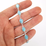 Larimar Künye (Gümüş) Orijinal Kristal Detay Görseli 2