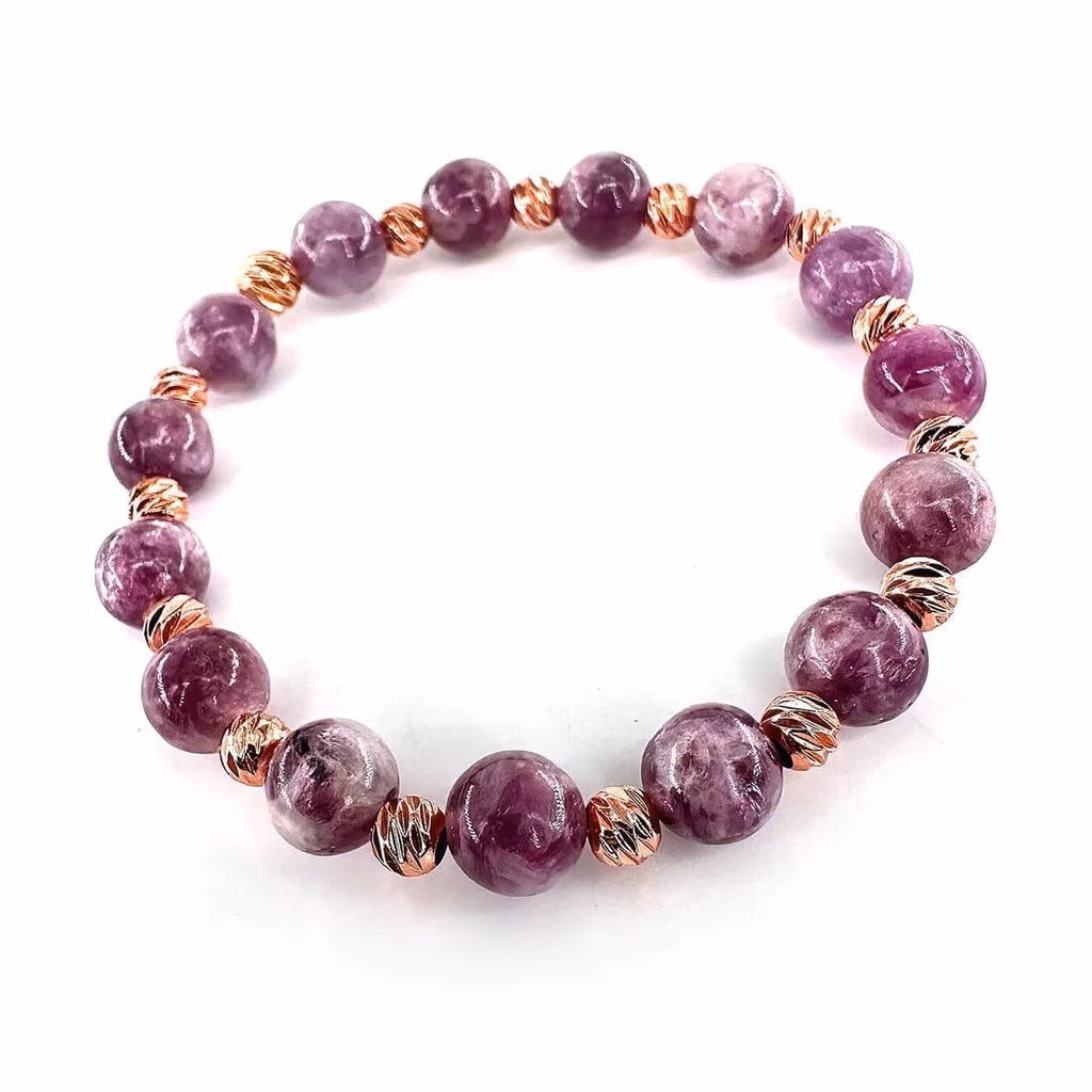 Lepidolit Bileklik 8mm (Rose) İncele ve Satın Al Lepidolit Bileklik 8mm (Rose) - Orijinal Doğal Taş ve Şifa Kristali Görsel 1