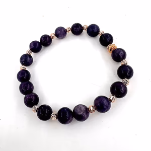 Lepidolit Bileklik 8mm - Orijinal Şifalı Kristal - Görsel 1