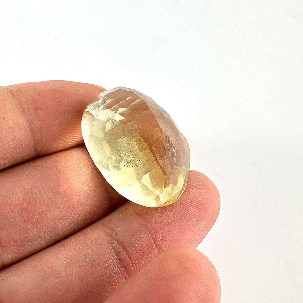 Limon Kuvars Kabaşon 6A+ K091 Orijinal Kristal Detay Görseli 2