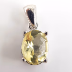 Limon Kuvars Kolye Ucu (Gümüş) Orijinal Kristal Detay Görseli 1