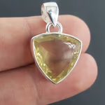 Limon Kuvars Kolye Ucu (Gümüş) Orijinal Kristal Detay Görseli 2