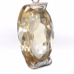 Limon Kuvars Kolye Ucu (Gümüş) Orijinal Kristal Detay Görseli 1