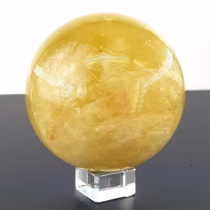 Limon Kuvars Küre - Orijinal Şifalı Kristal - Görsel 1