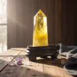 Limon Kuvars Obelisk Standlı Orijinal Kristal Detay Görseli 1