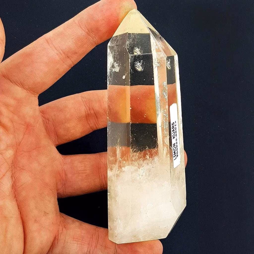 Limon Kuvars Obelisk İncele ve Satın Al Limon Kuvars Obelisk - Orijinal Doğal Taş ve Şifa Kristali Görsel 1