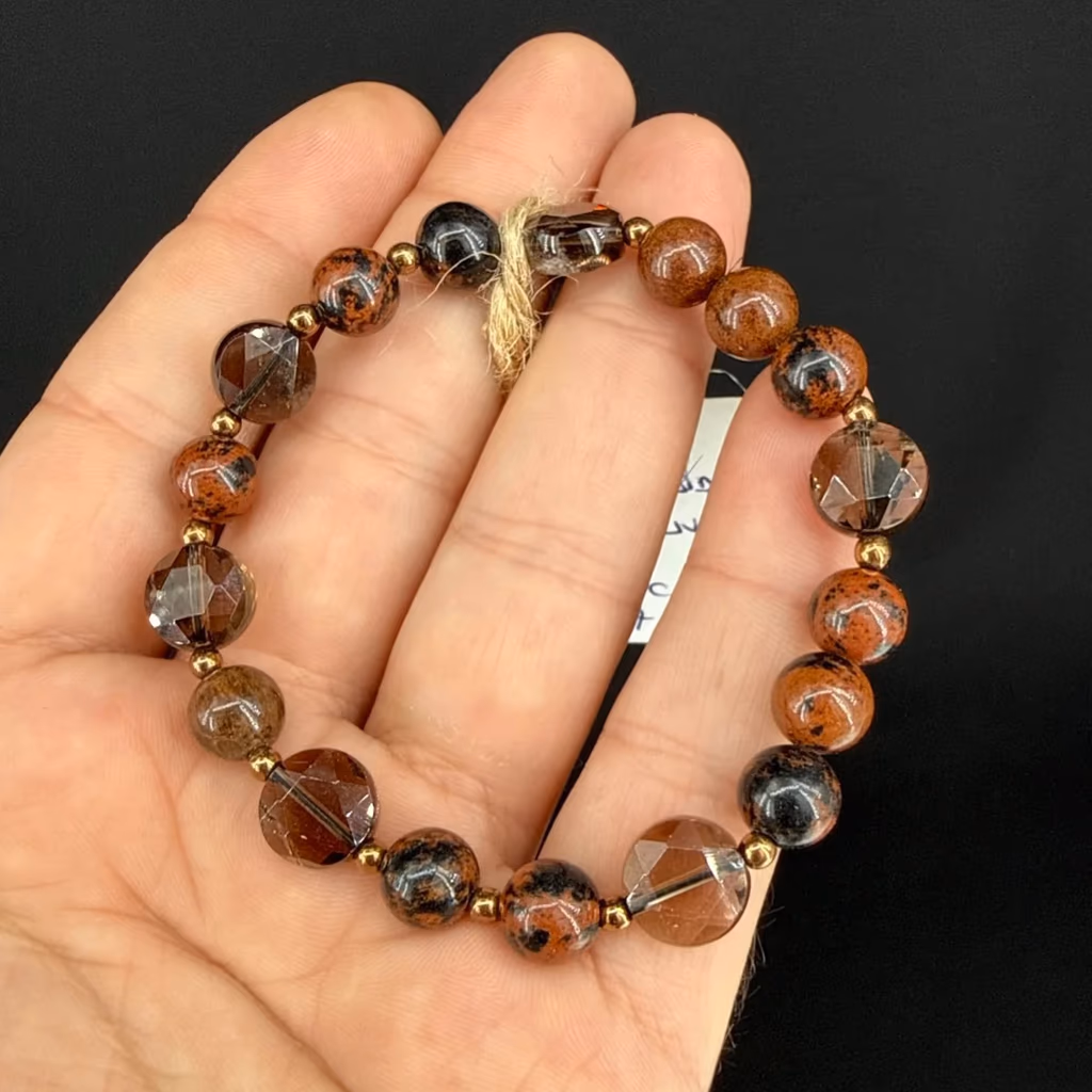 Mahogany Obsidiyen / Dumanlı Kuvars Bileklik 8 mm İncele ve Satın Al Mahogany Obsidiyen / Dumanlı Kuvars Bileklik 8 mm - Orijinal Doğal Taş ve Şifa Kristali Görsel 1