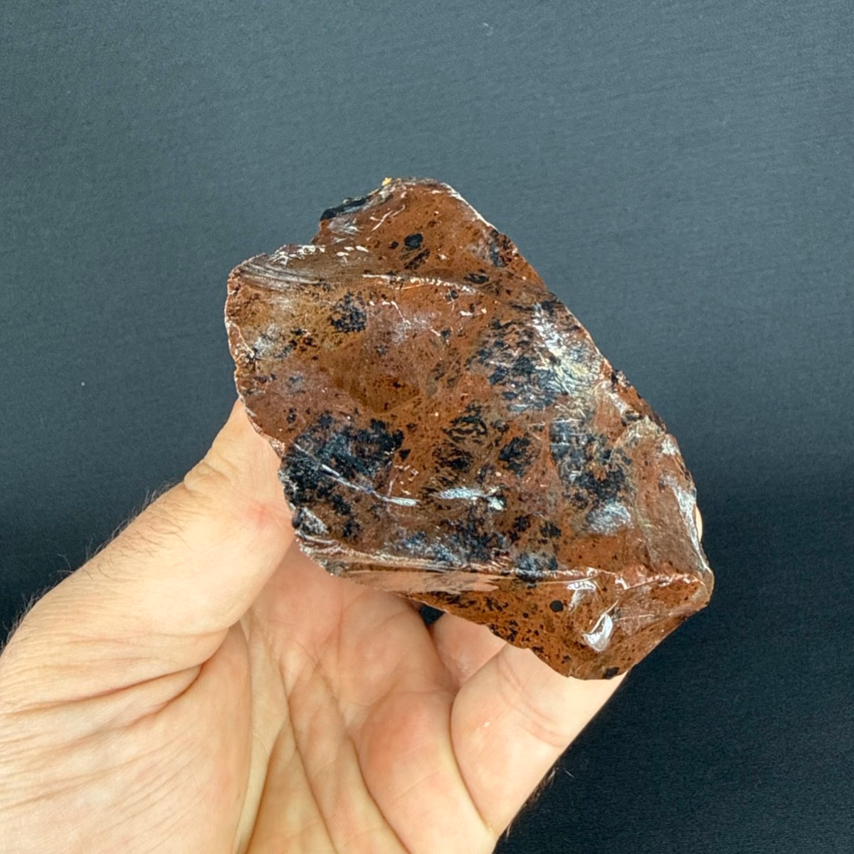 Mahogany Obsidiyen Ham Taş - Orijinal Şifalı Kristal - Görsel 2