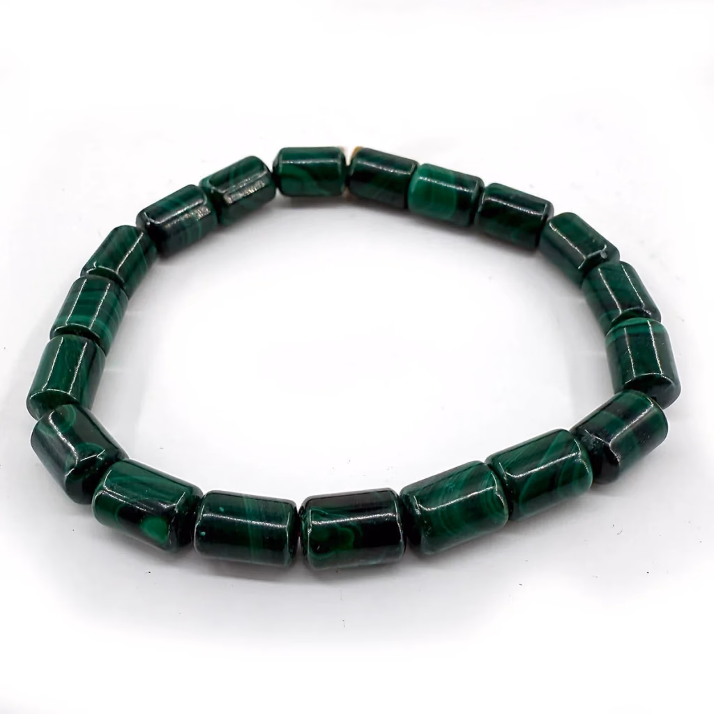 Malakit Kapsül Bileklik 6.5x10mm İncele ve Satın Al Malakit Kapsül Bileklik 6.5x10mm - Orijinal Doğal Taş ve Şifa Kristali Görsel 1