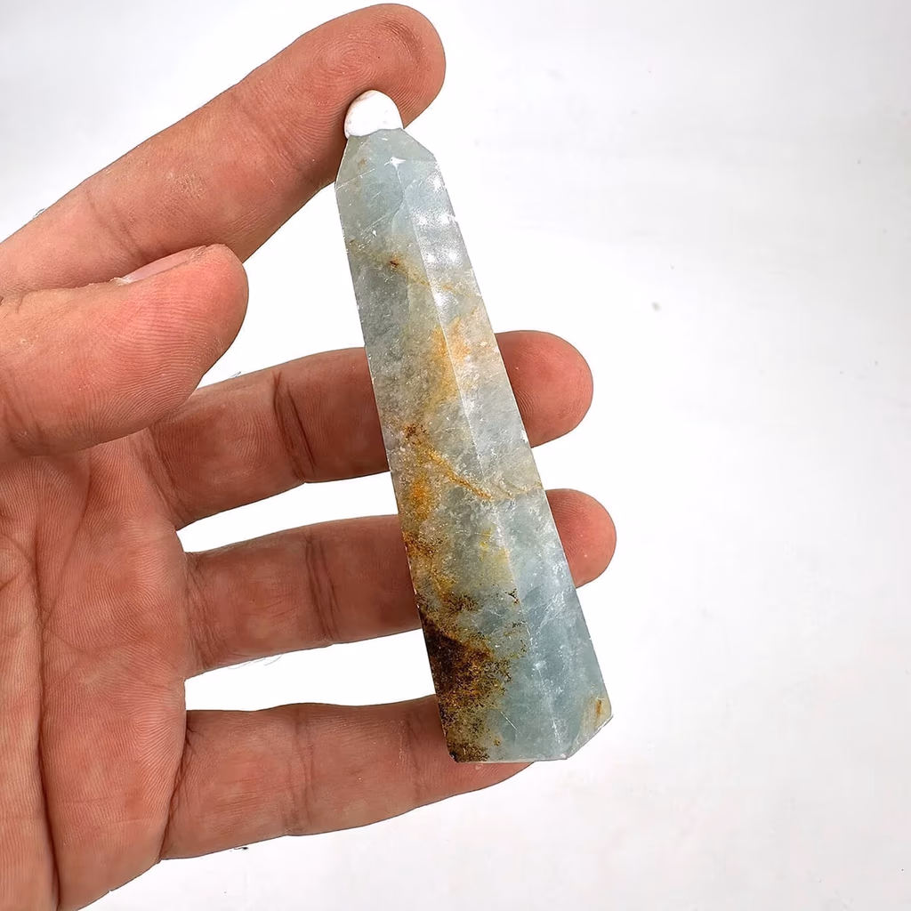 Mavi Kalsit Obelisk İncele ve Satın Al Mavi Kalsit Obelisk - Orijinal Doğal Taş ve Şifa Kristali Görsel 1