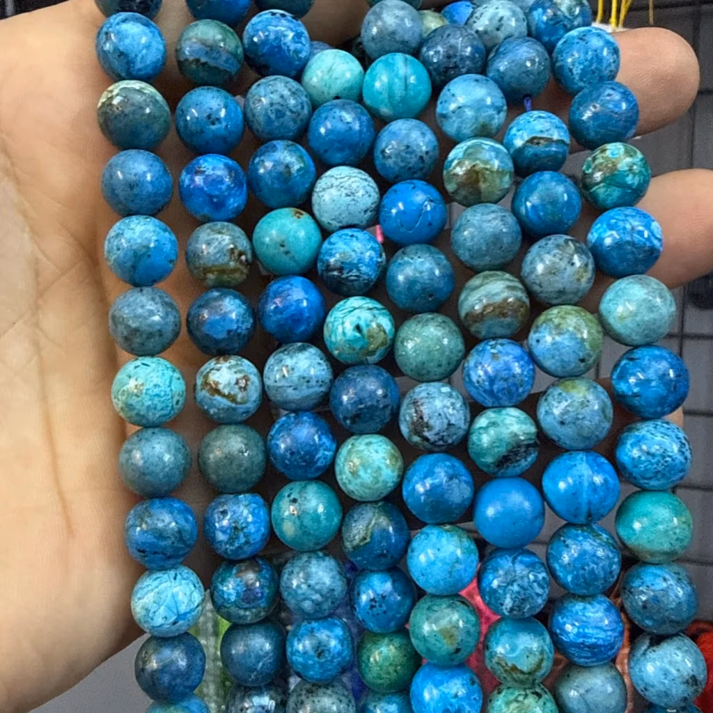 Mavi Opal Dizi 10 mm İncele ve Satın Al Mavi Opal Dizi 10 mm - Orijinal Doğal Taş ve Şifa Kristali Görsel 1
