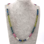 Mix Kolye Yakut, Zümrüt, Safir, Zeberced, Topaz Orijinal Kristal Detay Görseli 1