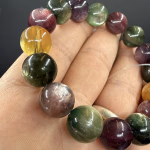 Mix Lepidolit Bileklik 12mm AAA+ Orijinal Kristal Detay Görseli 3