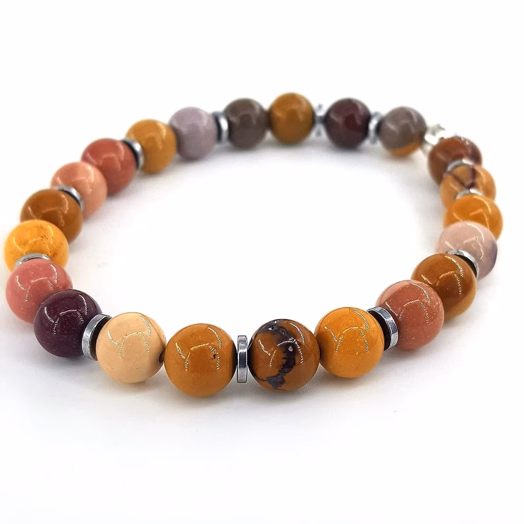 Mokait Jasper Bileklik 6mm İncele ve Satın Al Mokait Jasper Bileklik 6mm - Orijinal Doğal Taş ve Şifa Kristali Görsel 1