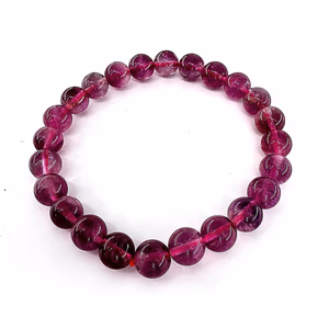 Mor Florit Bileklik 6A 8mm - Orijinal Şifalı Kristal - Görsel 1