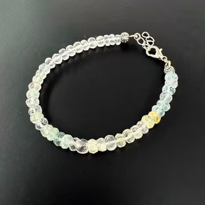 Morganit Bileklik (Gümüş) AAA+ - Orijinal Şifalı Kristal - Görsel 1