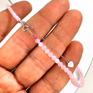 Morganit Kolye 2mm Gümüş - Orijinal Şifalı Kristal - Görsel 2