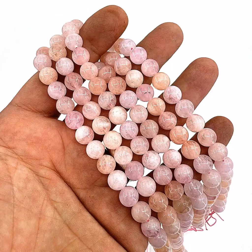 Morganit Pembe Dizi 8mm İncele ve Satın Al Morganit Pembe Dizi 8mm - Orijinal Doğal Taş ve Şifa Kristali Görsel 1