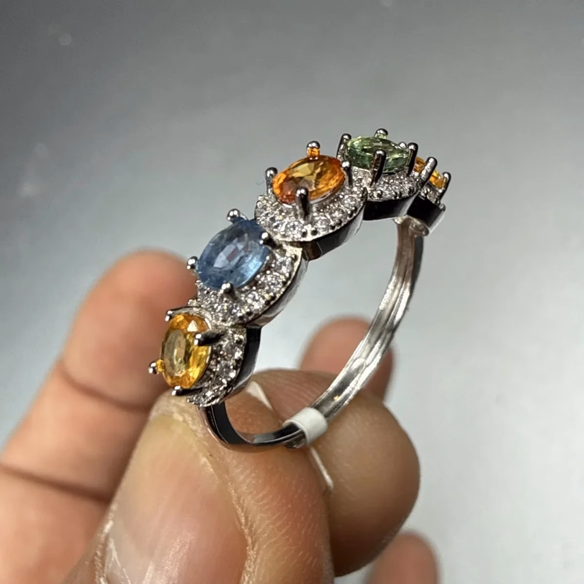 Multi Safir Yüzük Gümüş