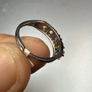 Multi Safir Yüzük Gümüş - Orijinal Şifalı Kristal - Görsel 2